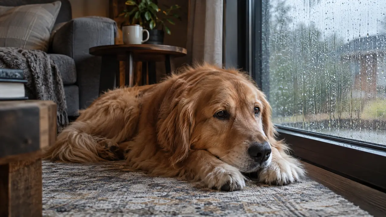 A Rainy Week, a Bored Shepherd Mix and One KONG Classic