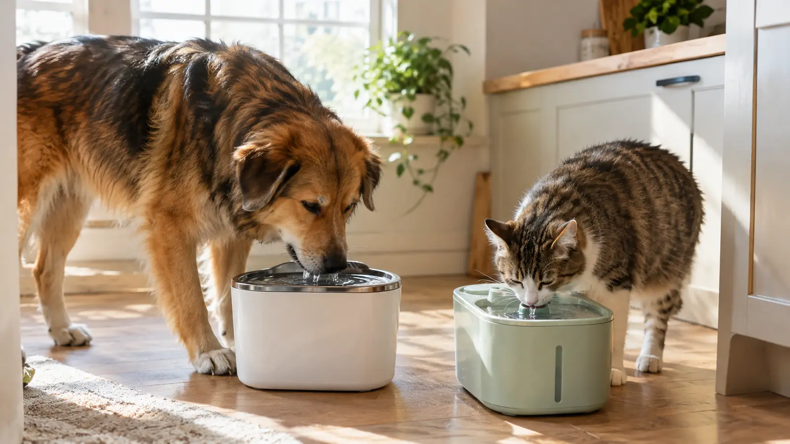 Veken Fountain vs Neareal Stainless Steel Fountain: Plastic or Steel